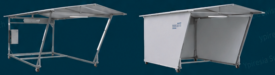 ecell-guard Carport – quarantaine mobile pour véhicule électrique en parking extérieur