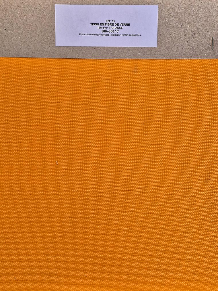 Échantillon Tissu en fibre de verre — 160 g/m² · Orange