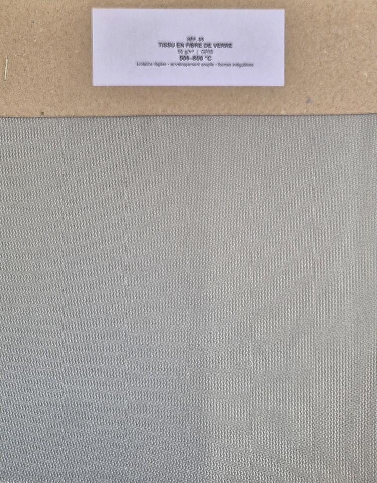 Échantillon Tissu en fibre de verre — 50 g/m² · Gris
