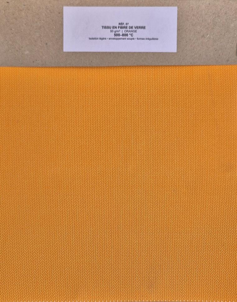 Échantillon Tissu en fibre de verre — 50 g/m² · Orange