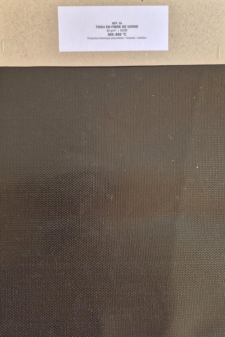 Échantillon Tissu en fibre de verre — 80 g/m² · Noir