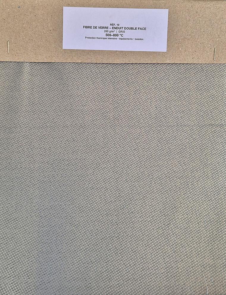 Échantillon Fibre de verre, enduit double face — 260 g/m² · Gris