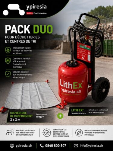 Pack Duo — Lith EX Trolley 25 L + Couverture anti-feu 1×1m